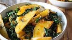 Sage Roasted Potato Wedges with Lacinato Kale Recipe