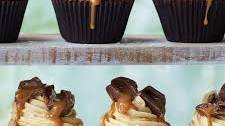 Salted caramel brownie cupcakes