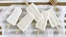 Salted Honey-Vanilla Frozen Yogurt Pops