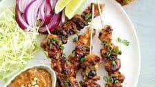 Satay Chicken with Restaurant Style Peanut Sauce (Indonesian/Bali style)