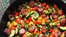 Sausage and Veggies Skillet - 30 Minute, One-Pan Meal