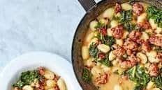 Sausage, kale & gnocchi one-pot