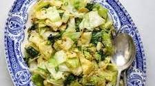 Sautéed Cabbage with Garlic, Ginger and Chili Oil