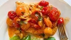 Seared Cod with a Tomato, Basil & Lemon Sauce