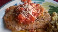 Seared Opah (Moonfish) With Vine-Ripe Tomato Garlic Butter