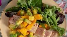 Seared Opah with Papaya-Avocado Salsa