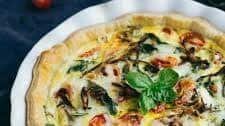 Shallot, Tomato & Spinach Quiche Recipe