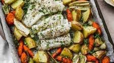 Sheet Pan Cod Dinner With Vegetables