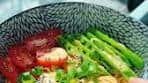 Shirataki noodles with roasted sesame dressing