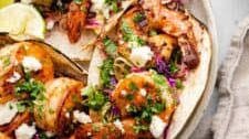 Shrimp Tacos with Chipotle Cabbage Slaw