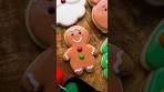 Simple gingerbread man cookie decorated with royal icing ...