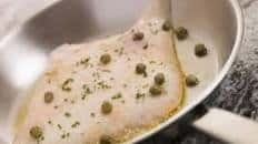 Skate meuniere with caper butter