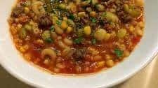 Slow Cooker Hamburger Soup with Macaroni