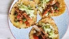 Slow Oven Cooked Spicy Garlic Pork Tacos