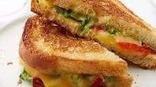 Smoked Gouda and Roasted Red Pepper Grilled Cheese