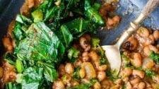 Smoky Black Eyed Peas and Collard Greens