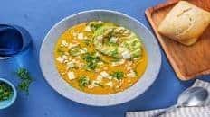 Soupe façon Locro de papa à la patate douce & coriandre