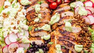 Southwest Chicken Salad with Avocado Lime Dressing