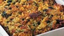 Southwest Corn Bread Stuffing with Corn and Green Chilies