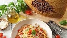 Spaghetti with fresh tomato, basil and Grana Padano Riserva