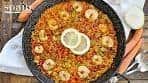 Spanish ¨Paella Campera¨ with Vegetables & Shrimp