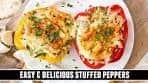 Spanish STUFFED PEPPERS with Garlic Bread & Cheese ...