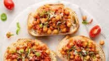 Spiced Chickpea and Tomato Toast