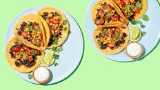Spicy Black Bean Tacos with Chipotle-Banana Salsa
