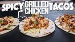 SPICY GRILLED CHICKEN TACOS | SAM THE COOKING GUY