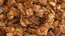 Spicy Maple Chex Mix with Pecans and Pretzels