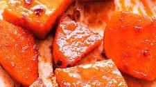 Spicy Maple Glazed Roasted Sweet Potatoes