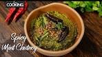 Spicy Mint Chutney | Pudina Pachadi for Rice Andhra Style ...