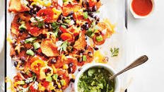 spicy sweet potato nachos
