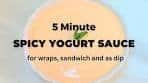 Spicy Yogurt Sauce for Wraps, Sandwich and as a Dip for ...