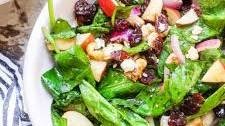 Spinach Apple Salad with Honey Balsamic Vinaigrette