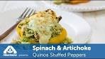 Spinach & Artichoke Quinoa Stuffed Peppers | New Year ...