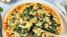 Spinach & feta quiche