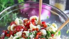 Spinach Pasta Salad with Feta and Tomato