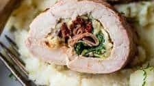 Spinach Prosciutto and Mozzarella Stuffed Pork Tenderloin