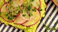 Springtime Avocado and Radish Toasts