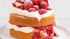 Strawberries and Cream sponge cake