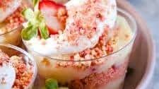 Strawberry Shortcake Pudding Cups