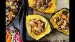 Stuffed Acorn Squash with Fruit and Nuts