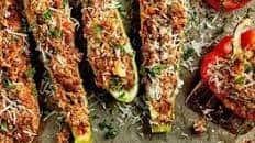 Stuffed Bell Peppers & Zucchini Boats