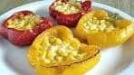 Stuffed Capsicum with Sweet Corn & Cheese | Stuffed Bell ...