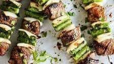Sugar Grilled Steak Kabobs with Asparagus