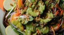 Summer Salad with Avocado Kiwi Dressing
