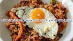 Sweet and Sour Parma Ham Stir Fry Rice with Fried Egg