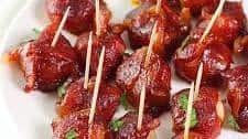 Sweet and Spicy Bacon-Wrapped Water Chestnuts