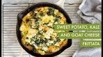 Sweet Potato, Kale and Goat Cheese Frittata | Inspiralized